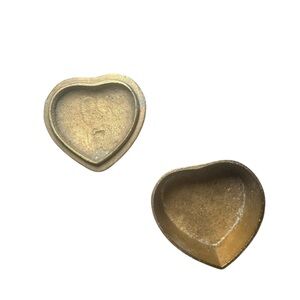 Vintage Brass Gold Heart Box